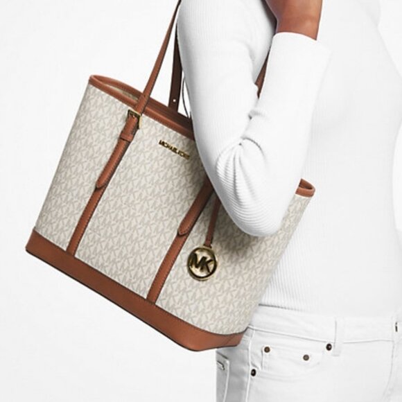 🩷 Jet Set Travel Small Logo Top-Zip Tote Bag 🩷 - Picture 3 of 9